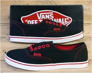 Vans Off The Wall Low Canvas Trainers T375  Black/Red UK5/US7.5/EU38