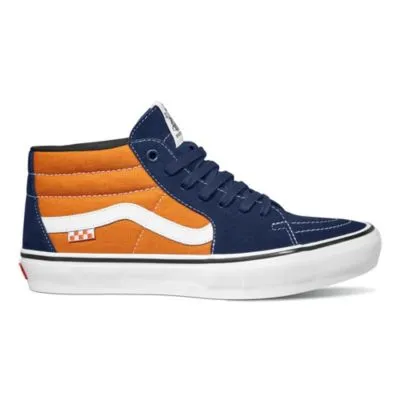 Vans Skate Grosso Mid Skateboard Shoe - Navy/Orange