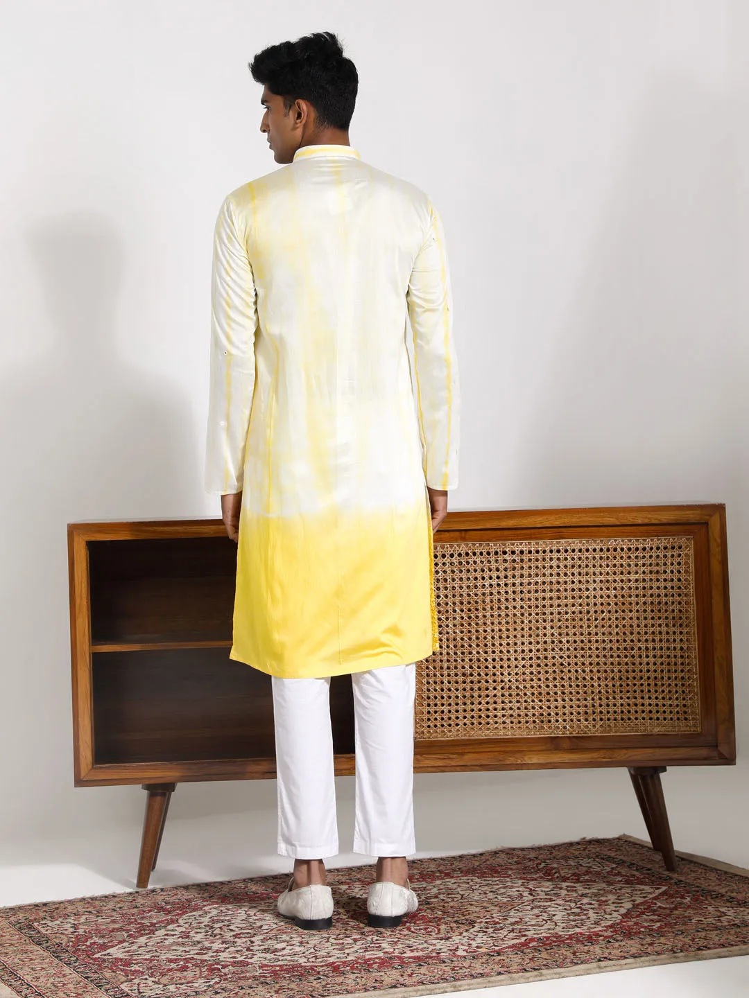 VASTRAMAY Men's Embroidered Viscose Kurta Set