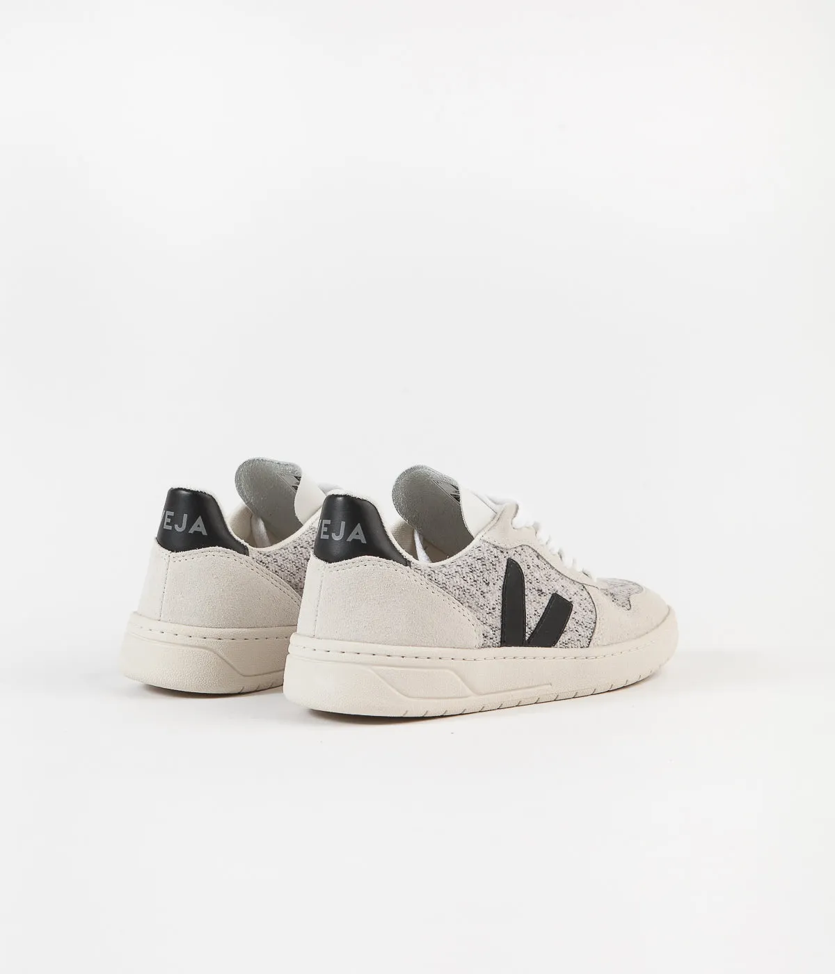 Veja Womens V-10 Flannel Shoes - Snow / Black