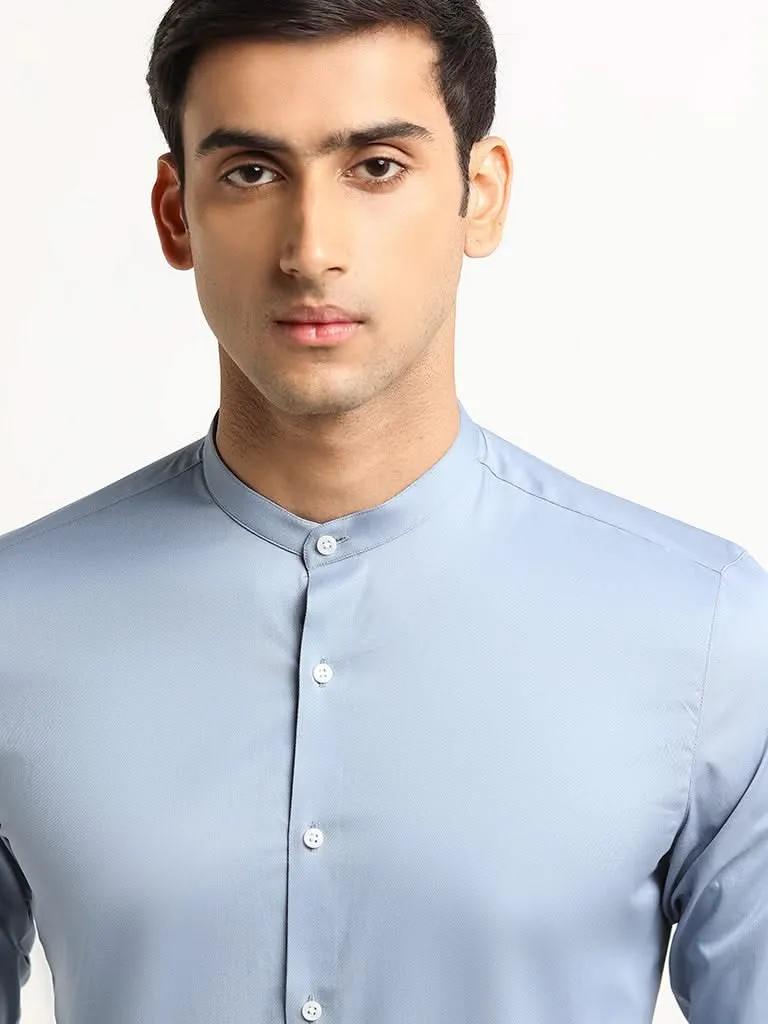 WES Formals Blue Ultra Slim Fit Shirt