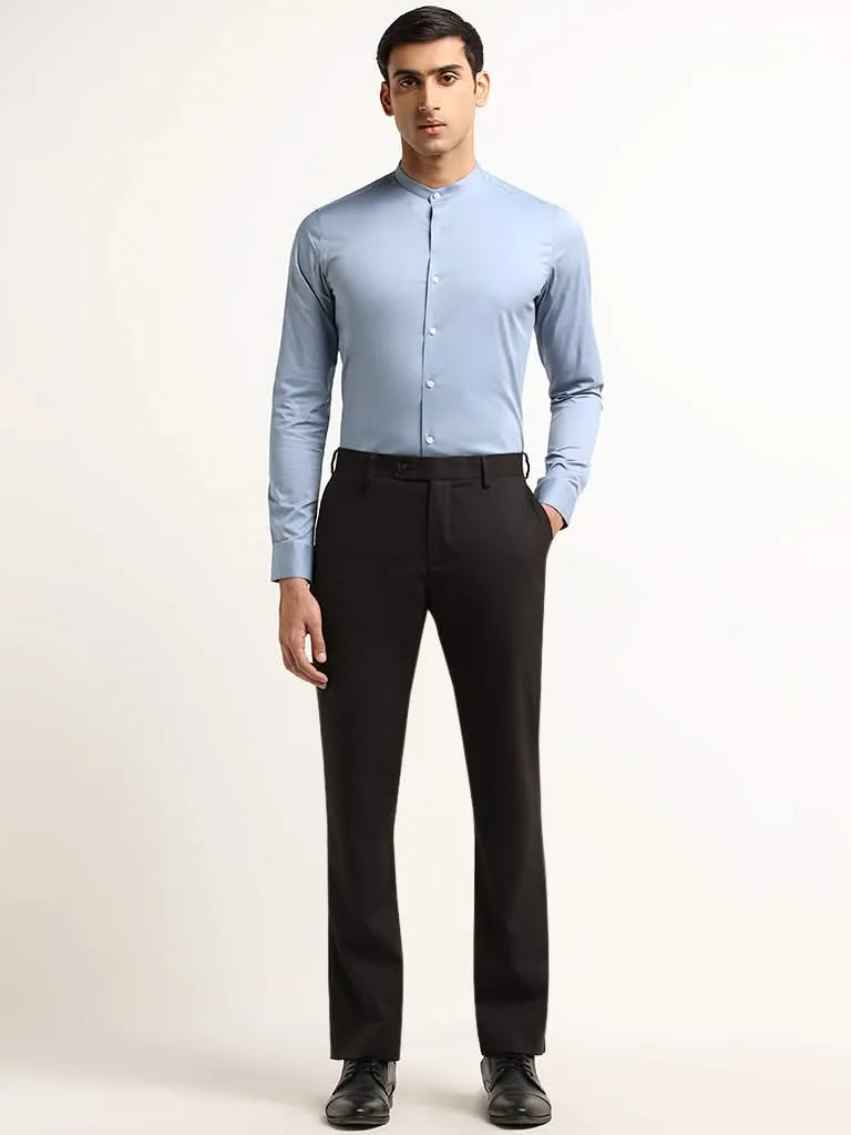 WES Formals Blue Ultra Slim Fit Shirt