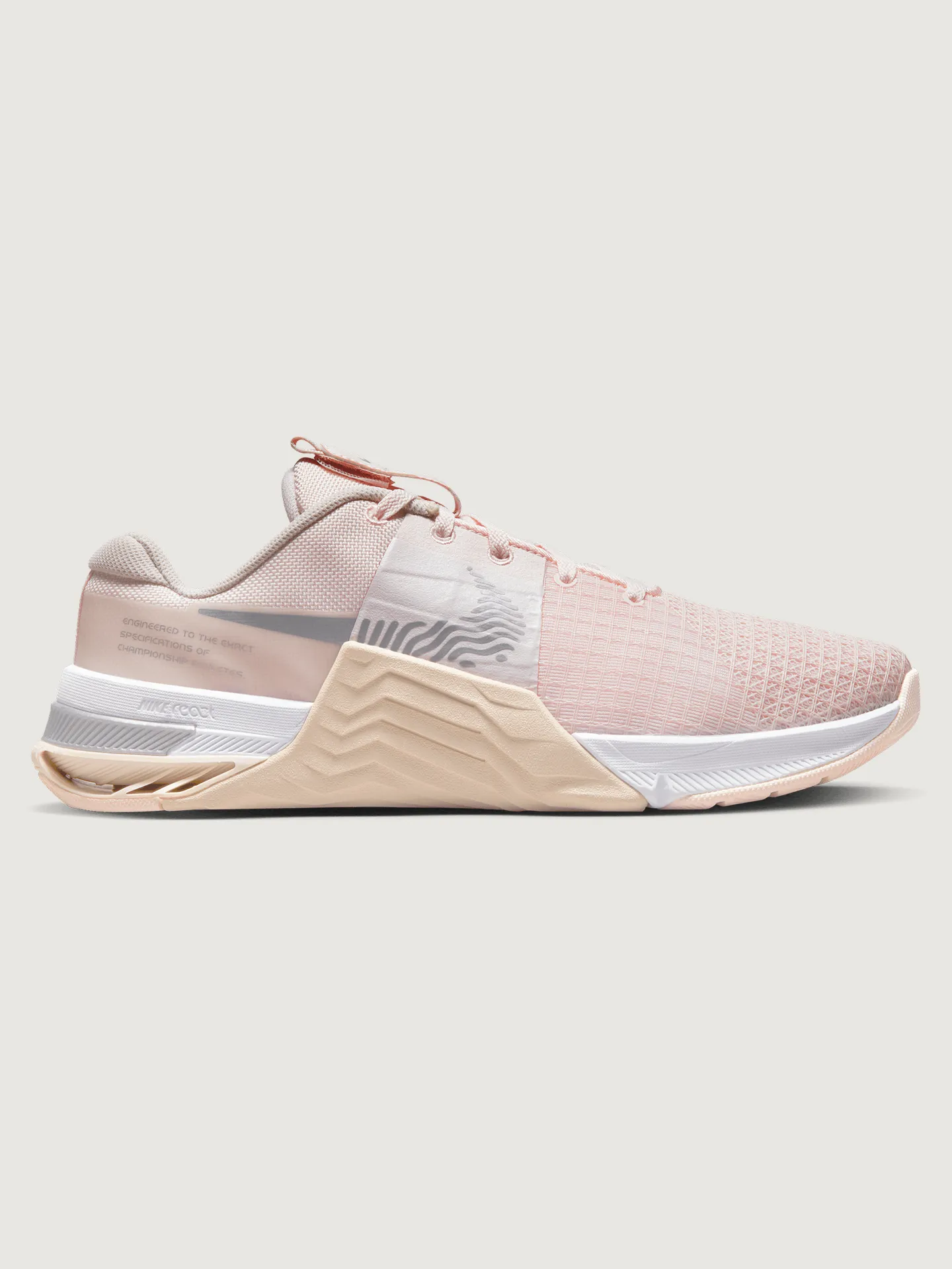 WMNS NIKE METCON 8 - LIGHT SOFT PINK/METALLIC SILVER