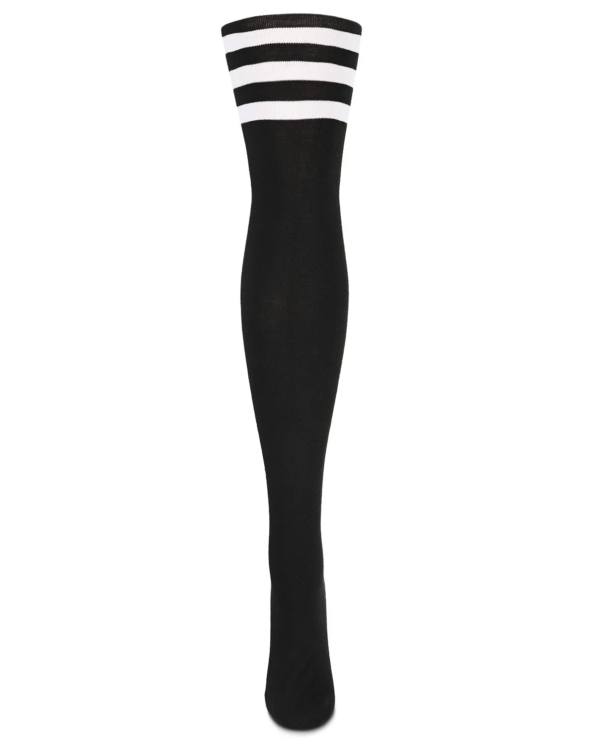 Women's Athletic Stripe Thigh High Sock