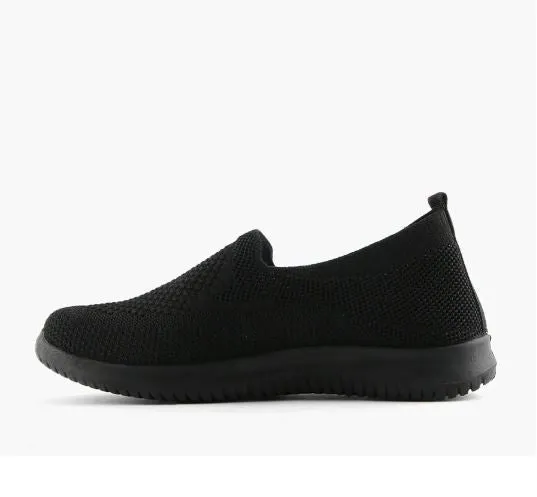 Womens Bellissimo Laken Black Slip On Sneaker Shoes